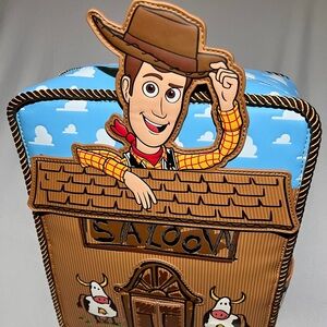 Pixar Woody Saloon Mini backpack — Blue & Brown-Loungefly Hard Tag
